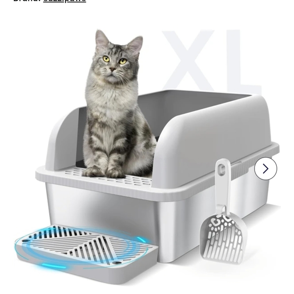 Brand NEW gray XL Cat Litter Box with Scoop